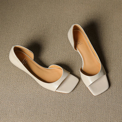 Celin Peep Toe Genuine Leather Heels