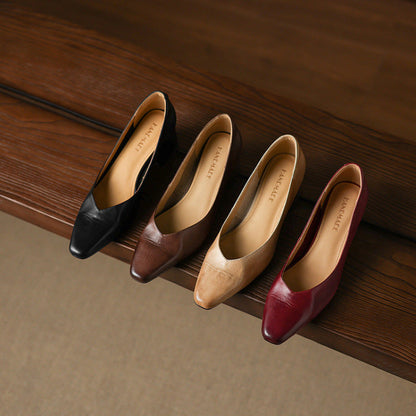 Milla Genuine Leather Heels