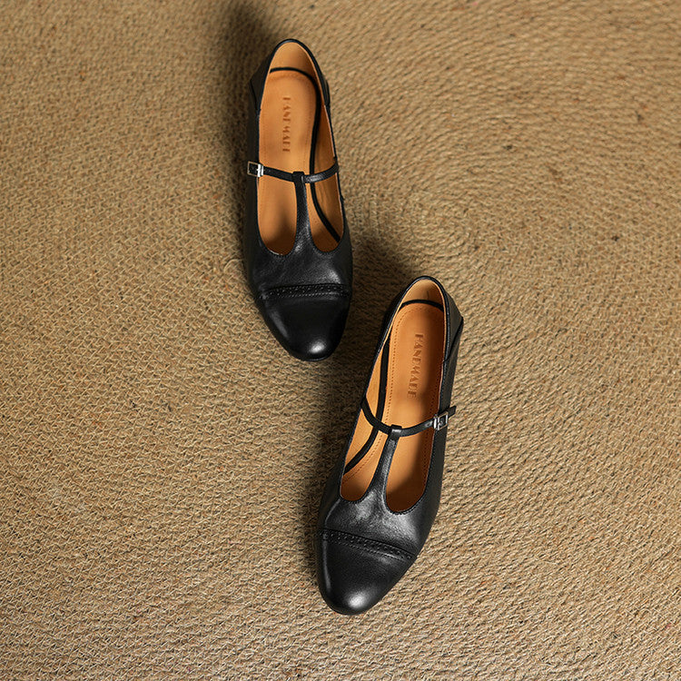 Bia Genuine Leather Flats