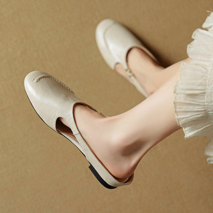 Zella Genuine Leather Mules