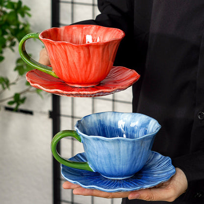 Poppy Flowers Tea Cup Set
