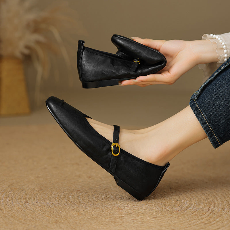 Wani Leather Flats