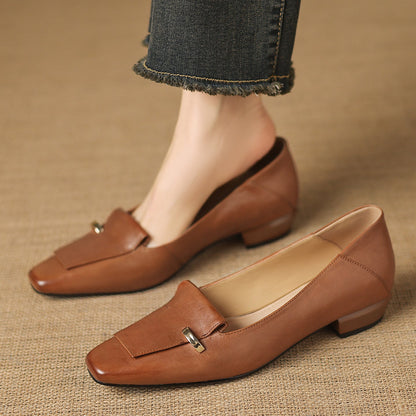 Luciana Genuine Leather Flats