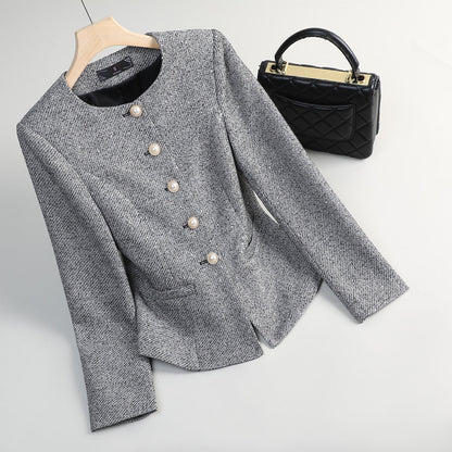 Rovena Pearl Button Blazer