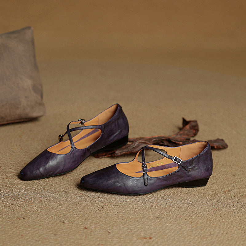 Lorne Genuine Leather Flats