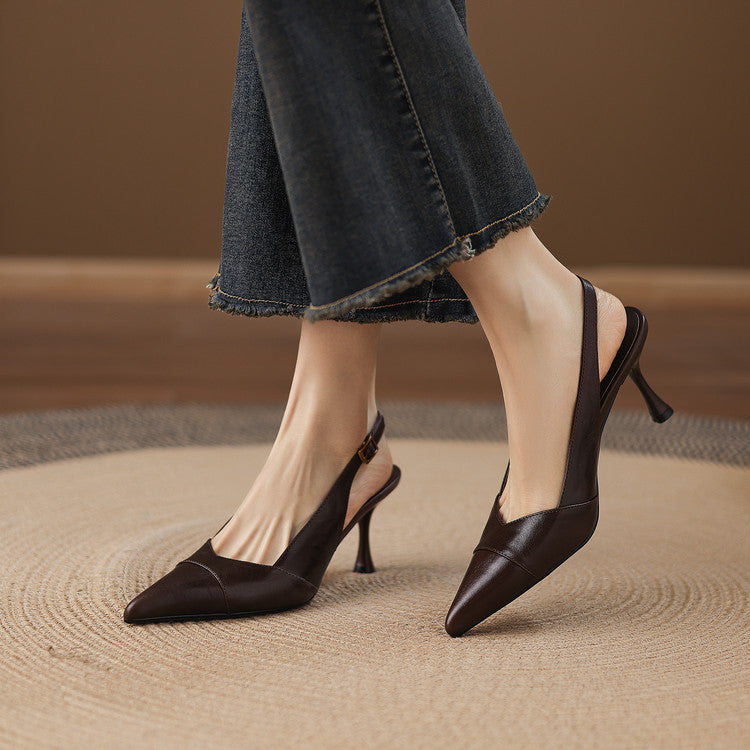Myla Genuine Leather Heels