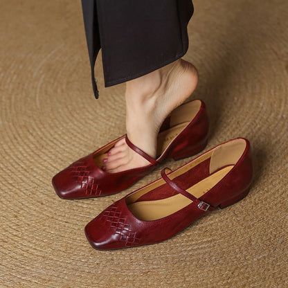 Verity | Square-Toe Mary Jane Flat