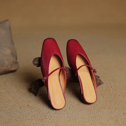 Marisol Genuine Leather Mules