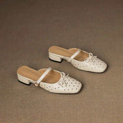 Belle Genuine Leather Mules