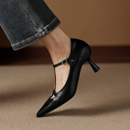Lucia Genuine Leather Heels