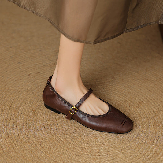 Wani Leather Flats