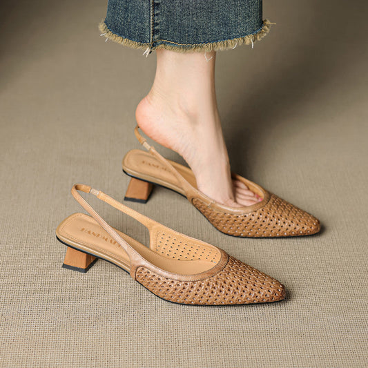 Aden Genuine Leather Slingbacks
