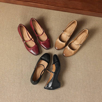 Deyra Genuine Leather Pumps