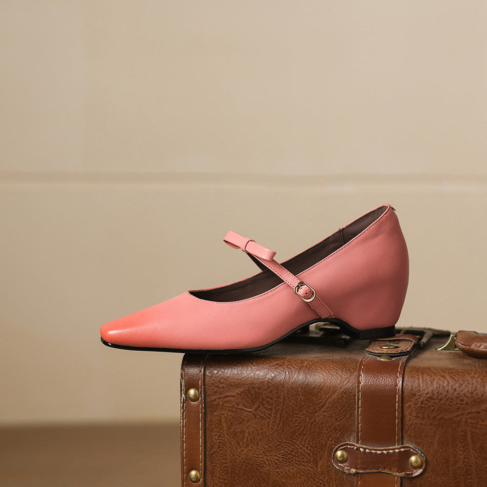 Dalia Genuine Leather Mary Jane Heels