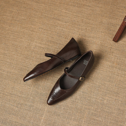 Syla Genuine Leather Flats