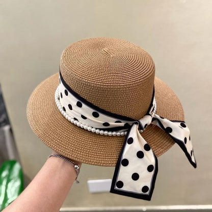 Polka Dot Pearl Sunhat