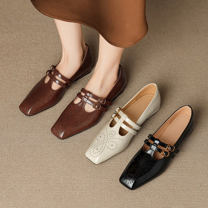 Marisol | Brogued Dual-Strap Mary Jane Pump