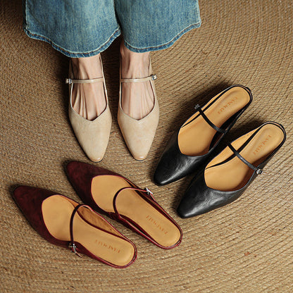 Genuine Leather Mules