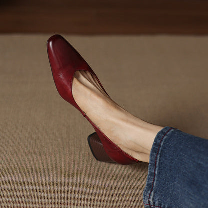Milla Genuine Leather Heels