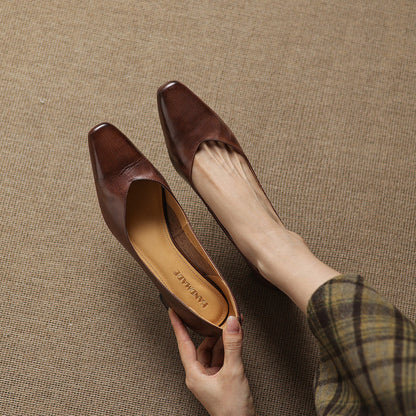 Milla Genuine Leather Heels