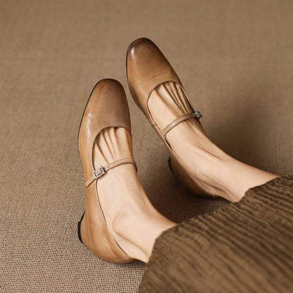 Deyra Genuine Leather Pumps