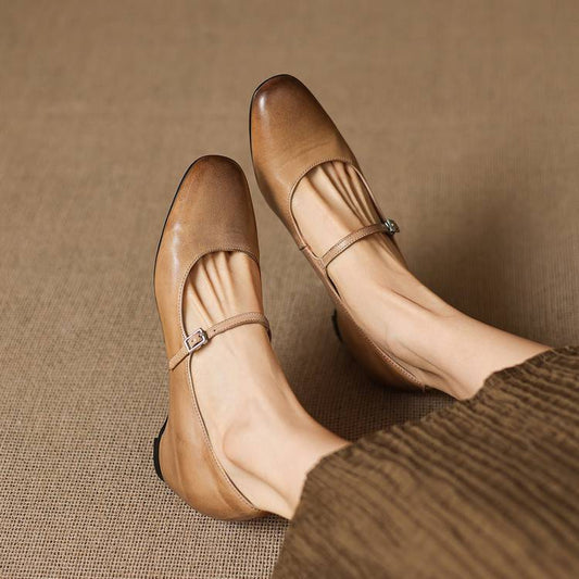Deyra Genuine Leather Pumps