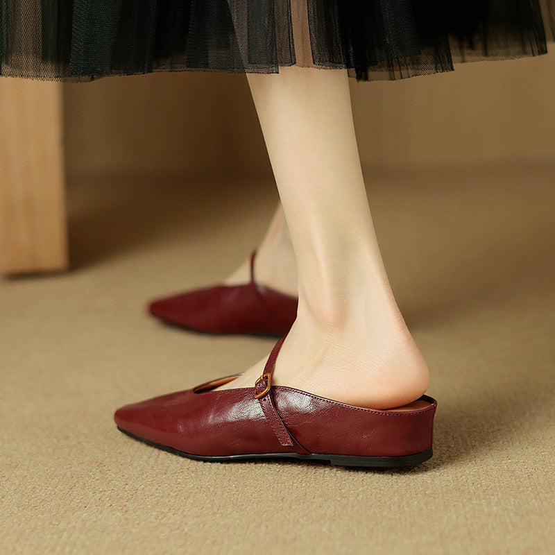 Elzor Genuine Leather Mules