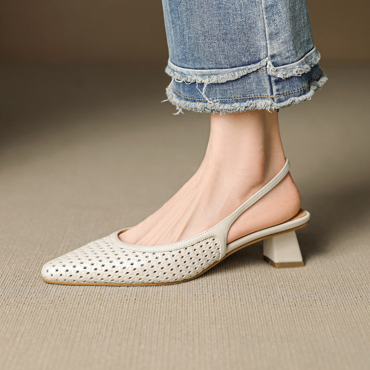 Aden Genuine Leather Slingbacks