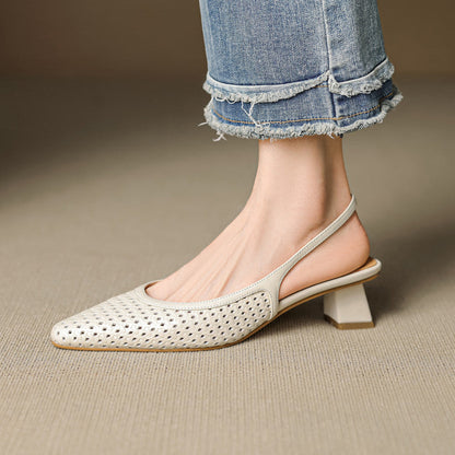 Aden Genuine Leather Slingbacks