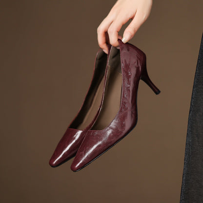 Zala Genuine Leather Heels