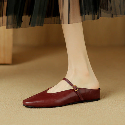 Elzor Genuine Leather Mules