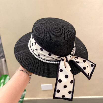 Polka Dot Pearl Sunhat