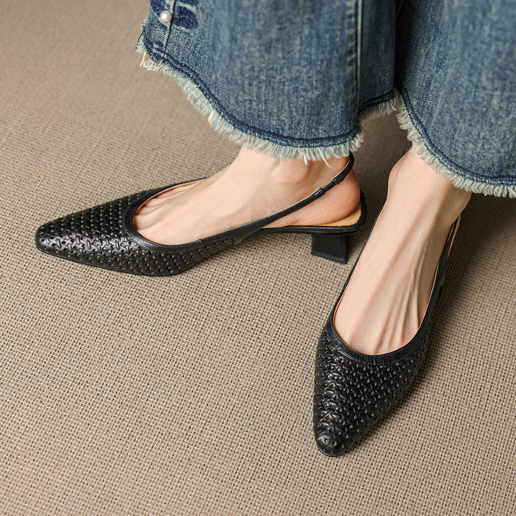 Aden Genuine Leather Slingbacks