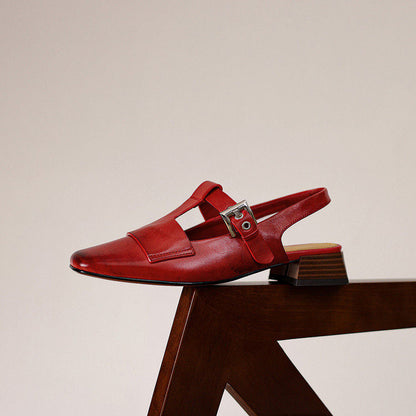 Varetta Genuine Leather Heels