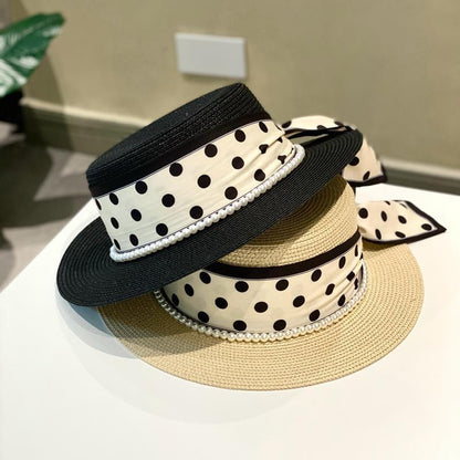 Polka Dot Pearl Sunhat