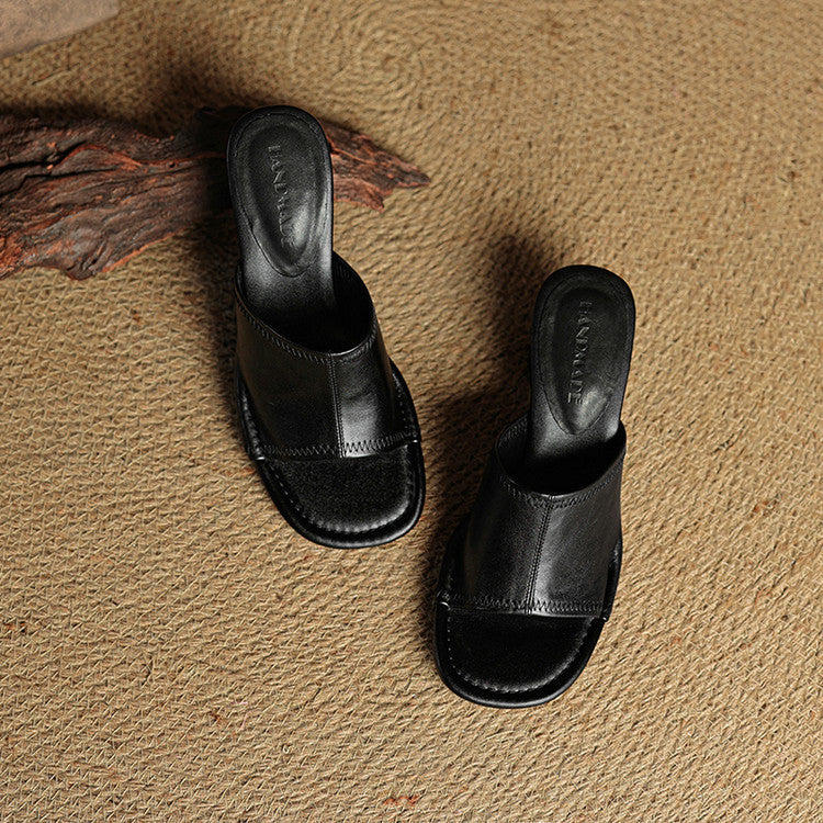 Amira Genuine Leather Mules