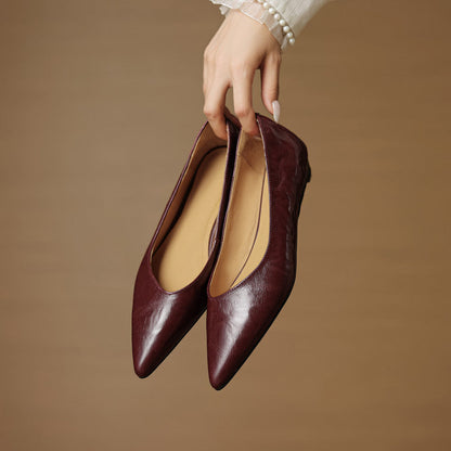 Nera Genuine Leather Flats