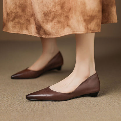 Meya Genuine Leather Flats