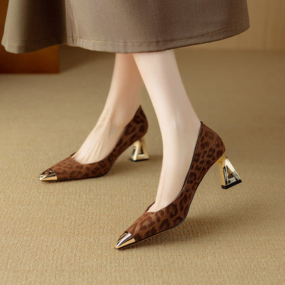 Alesia Genuine Leather Heels