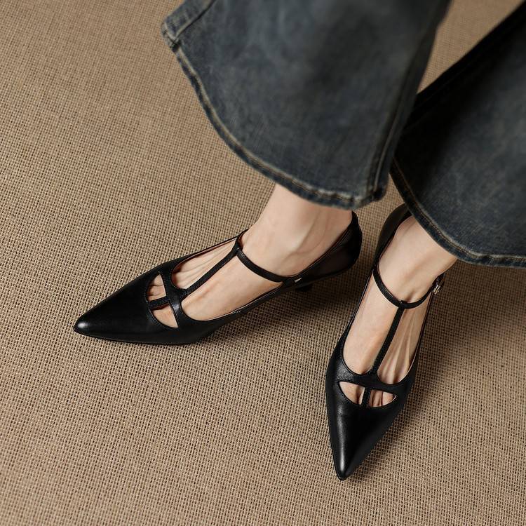 Lucia Genuine Leather Heels