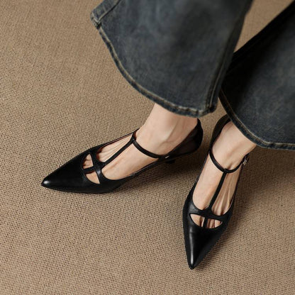 Lucia Genuine Leather Heels