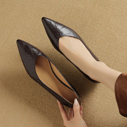 Nera Genuine Leather Flats