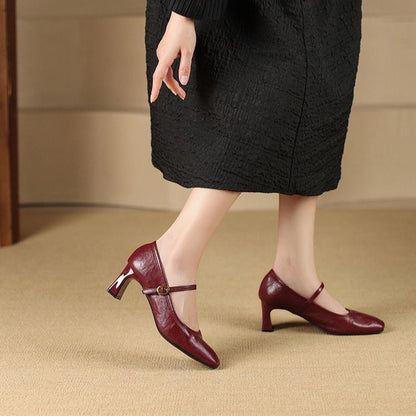 Lizel Leather Heels