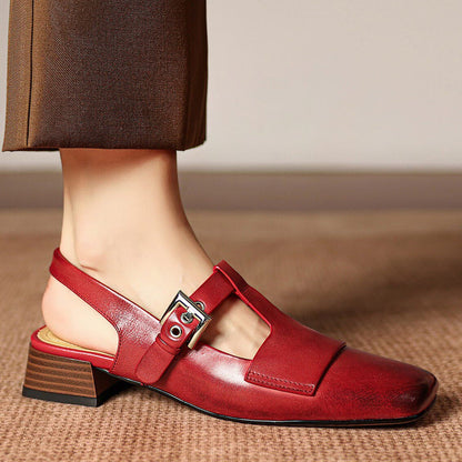 Varetta Genuine Leather Heels