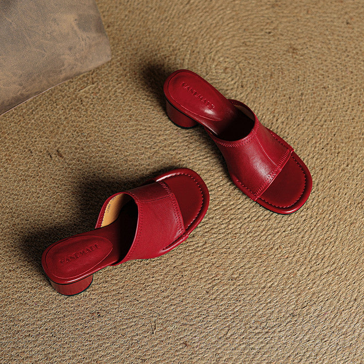 Amira Genuine Leather Mules