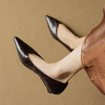 Nera Genuine Leather Flats