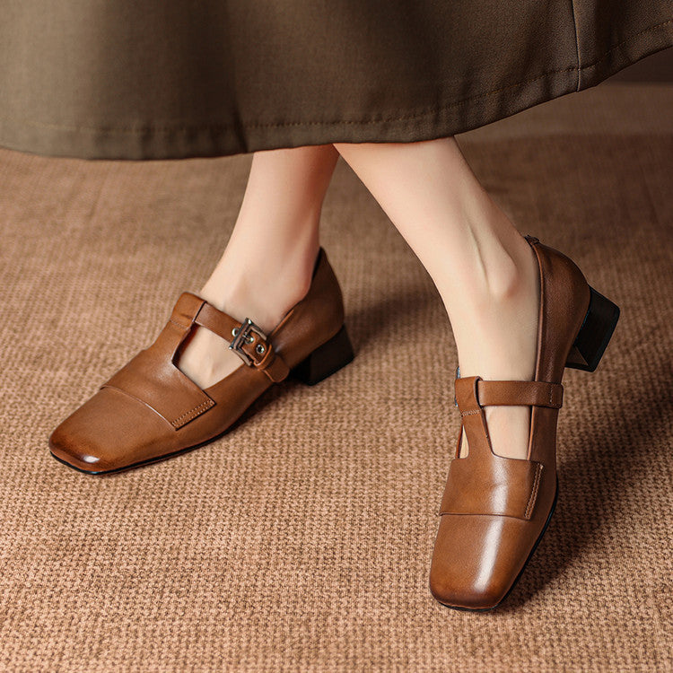Veyra Genuine Leather Heels
