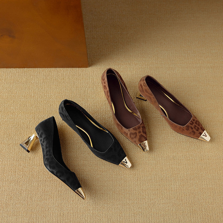 Alesia Genuine Leather Heels