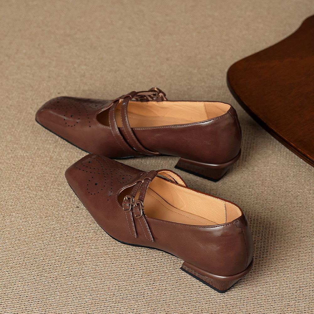 Marisol | Brogued Dual-Strap Mary Jane Pump