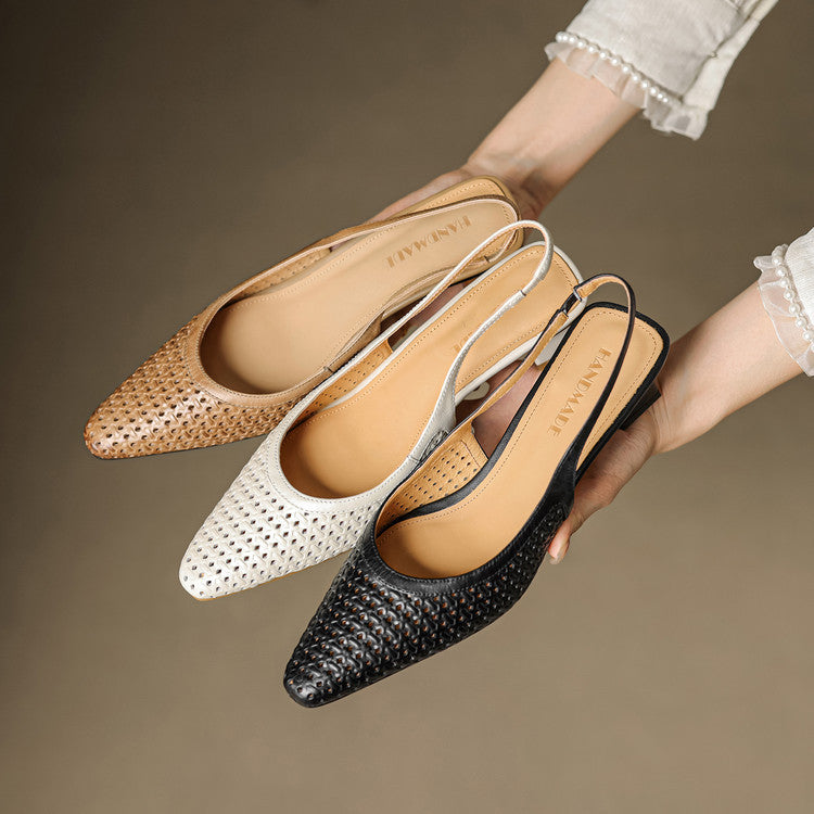 Aden Genuine Leather Slingbacks